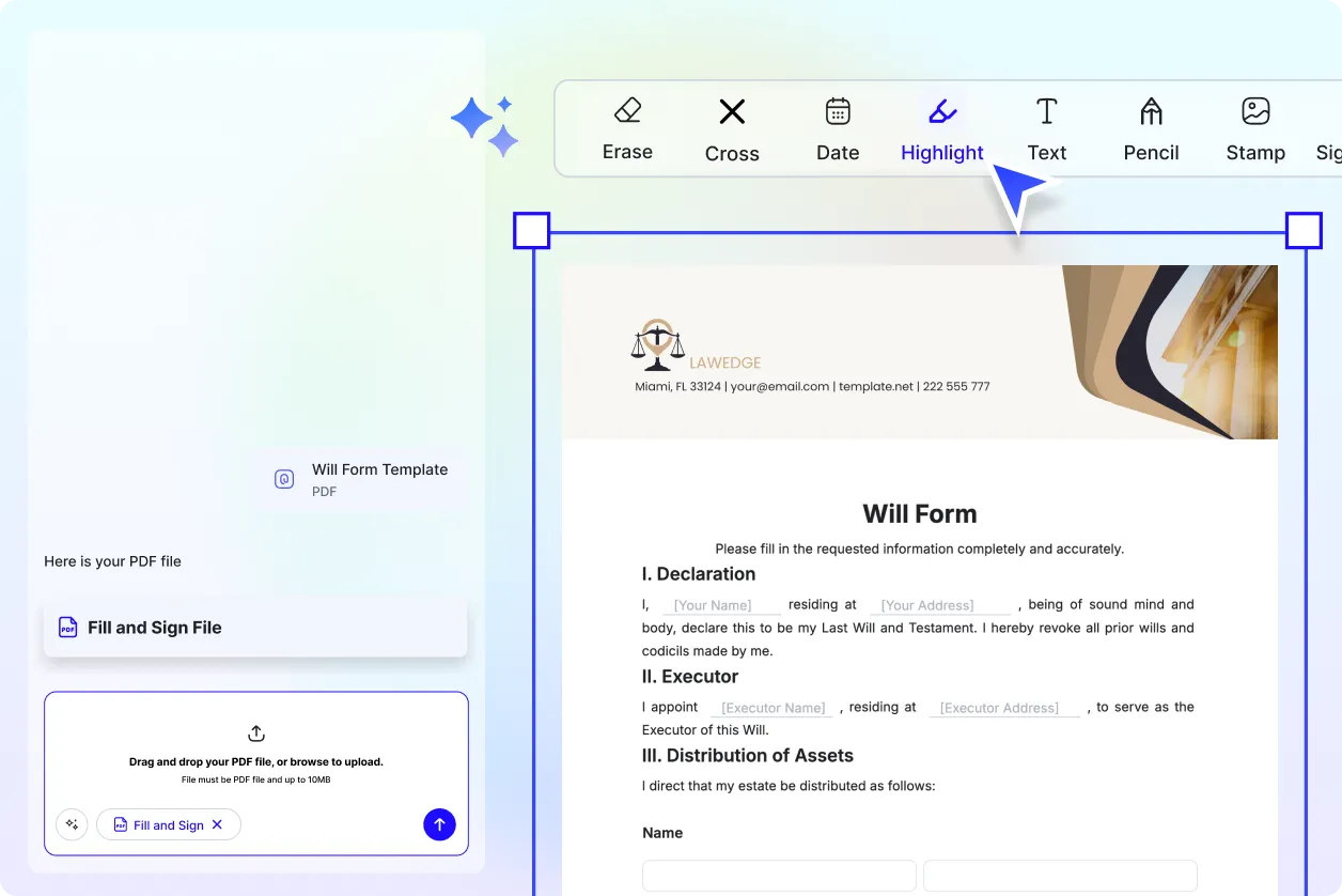Free AI Fill and Sign PDF, Sign PDF Documents Online